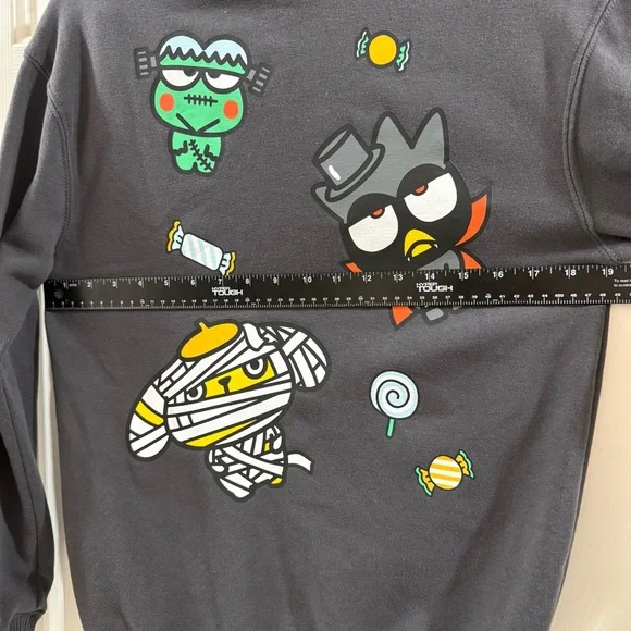 Hello Kitty & Friends Glow In Dark Halloween Sweatshirt Kuromi Badtz Maru S - Picture 13 of 15